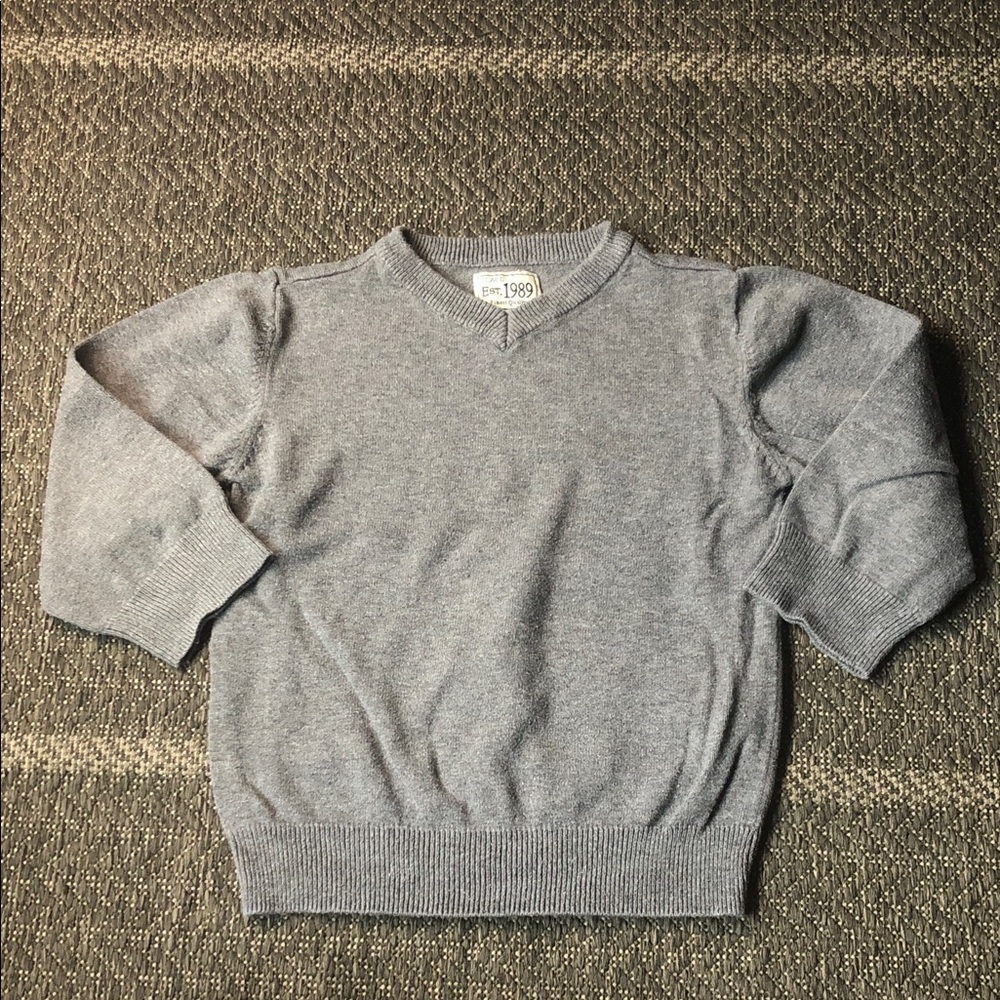 The Children's Place Gray V-Neck Kids Sweater